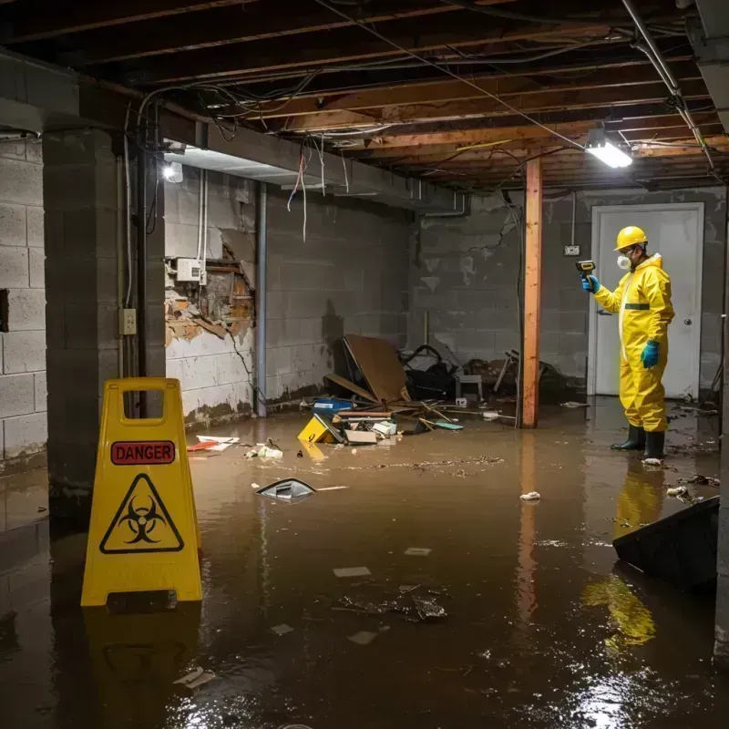 Flooded Basement Electrical Hazard in Green County, KY Property