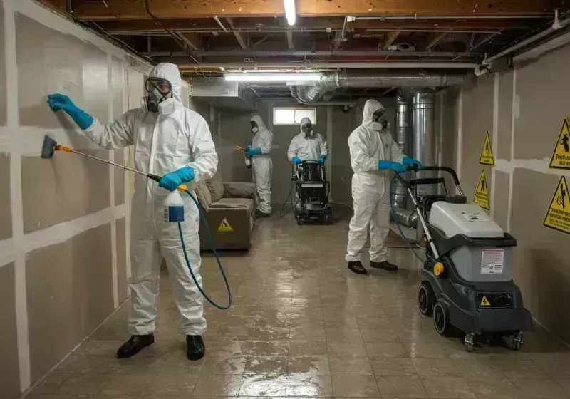 Basement Moisture Removal and Structural Drying process in Green County, KY